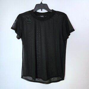 Rue21 Black Sheer Mesh Tee